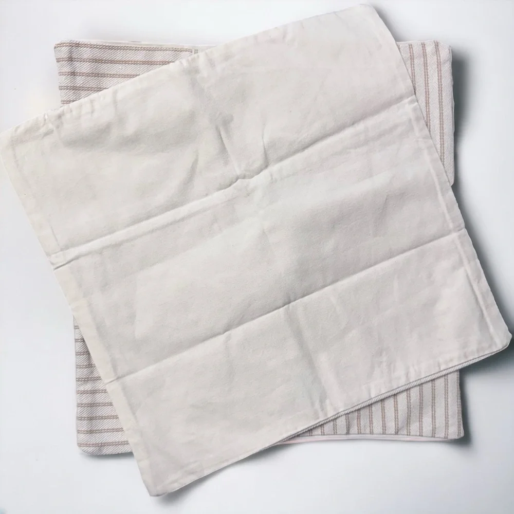 NWOT Set of 2 Neutral Farmhouse Pillow Covers 18x18